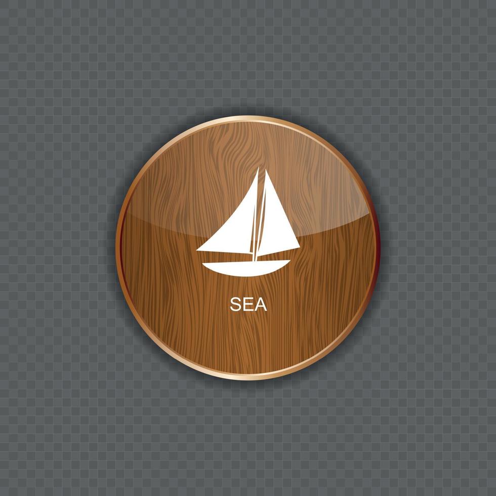 Sea wood  application icons vector illustration