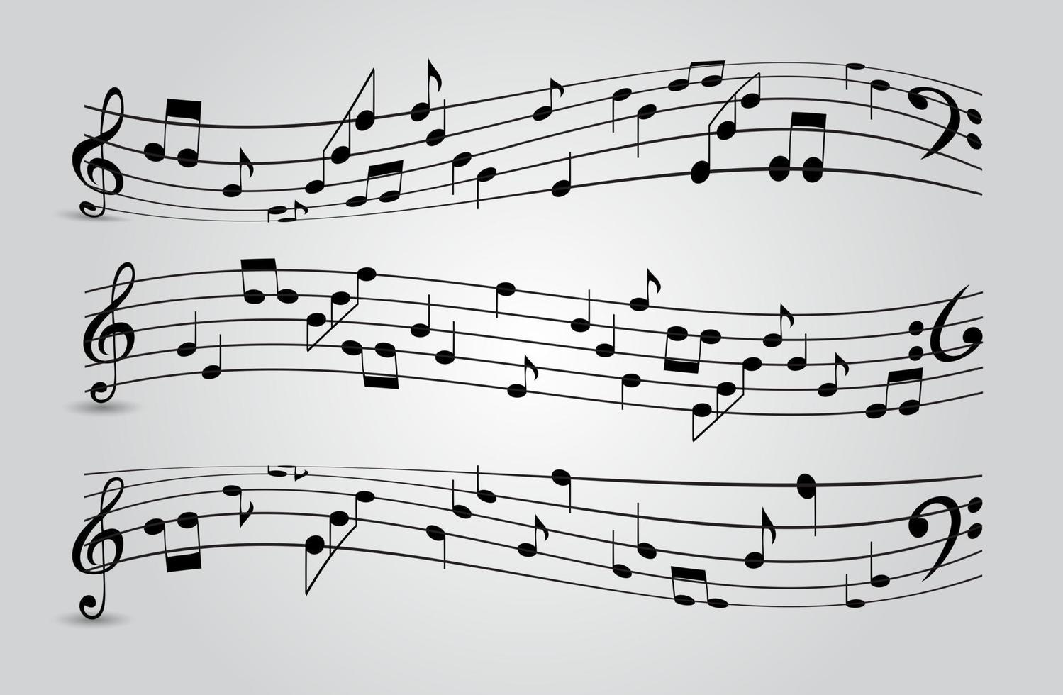 musical notes abstract background. Vector Illustration