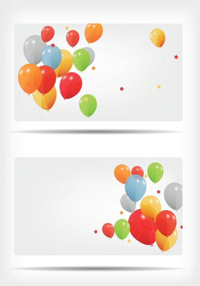 tarjeta de regalo con globos ilustración vectorial vector