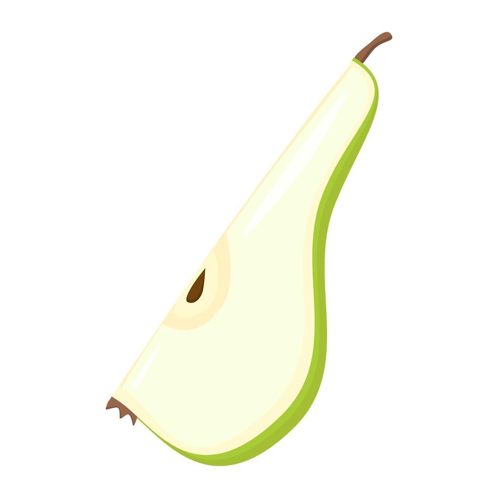 pera verde vegana fruta vector plano aislado ilustración