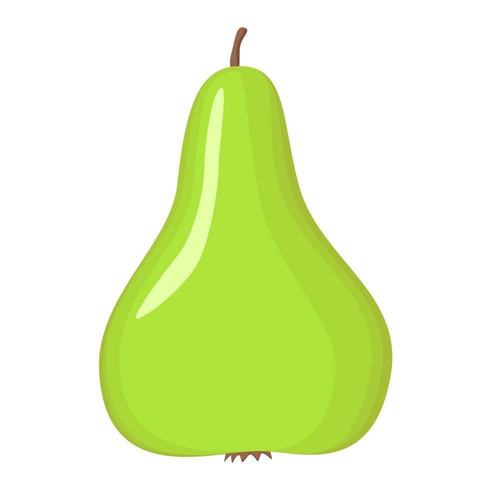 pera verde vegana fruta vector plano aislado ilustración