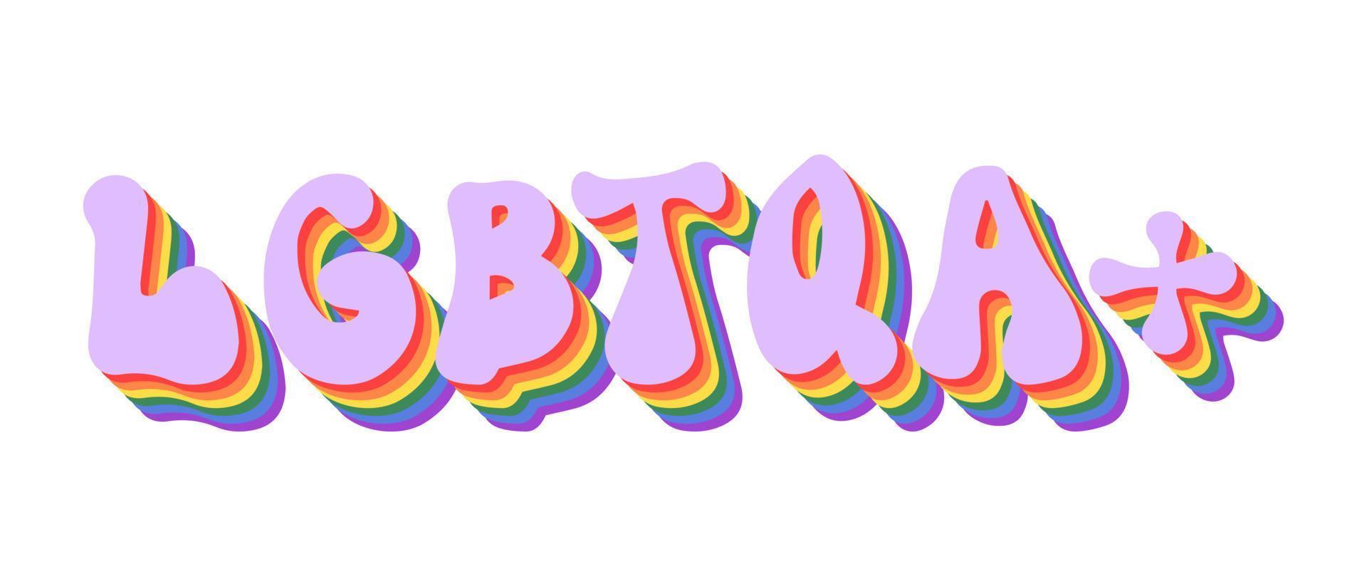 Lgbtqa diversity rainbow pride concept vector isolated illustration