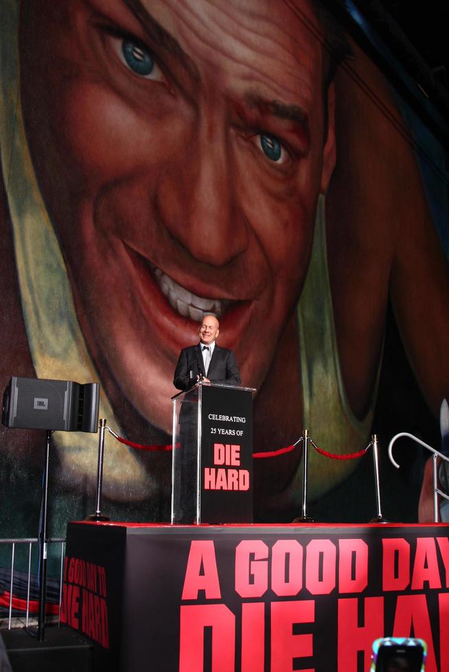 LOS ANGELES, JAN 31 - Bruce Willis at the A Good Day to Die Hard mural unveiling event at the 20th Century Fox Studios on January 31, 2013 in Los Angeles, CA. photo