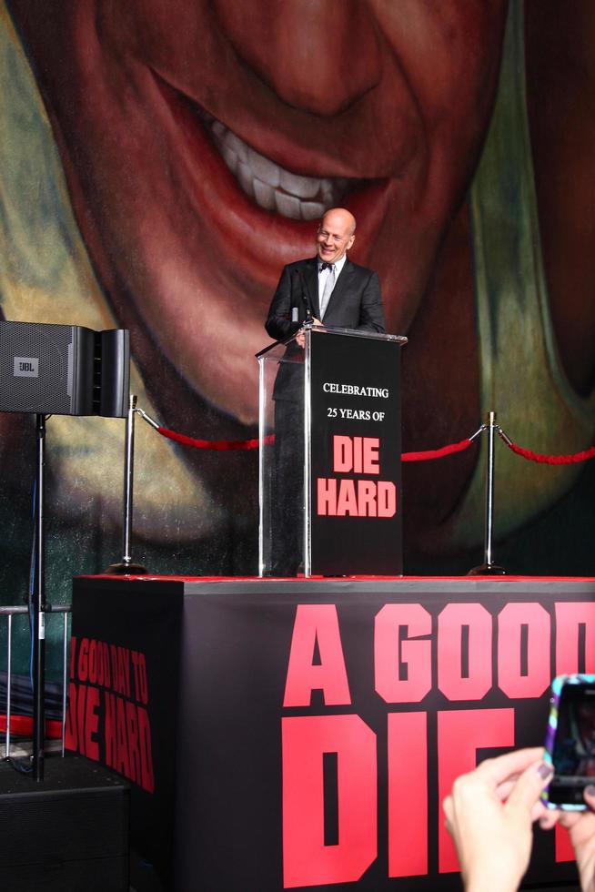 LOS ANGELES, JAN 31 - Bruce Willis at the A Good Day to Die Hard mural unveiling event at the 20th Century Fox Studios on January 31, 2013 in Los Angeles, CA. photo