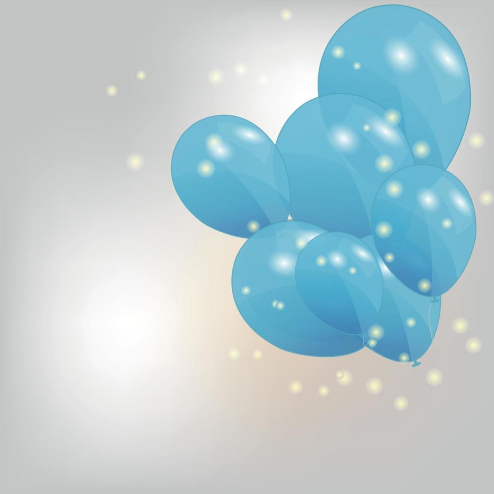 set of colored balloons, vector illustration. EPS 10.