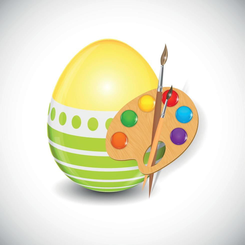 Beautiful Easter Egg Background Vector Illustration