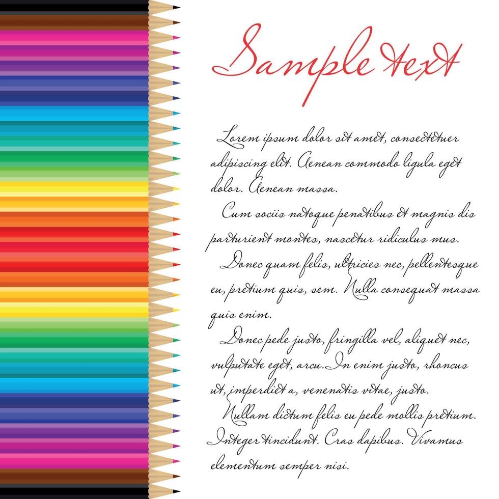Colored pencils vector illustration