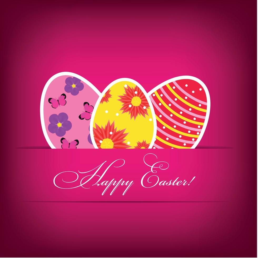 Vector illustration background with easter eggs