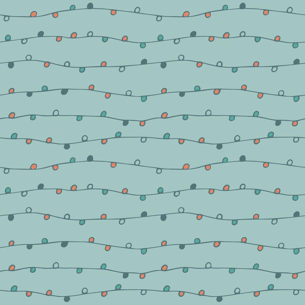 Vector seamless pattern of hand drawn beads. Abstract background from decorative elements of doodle lines