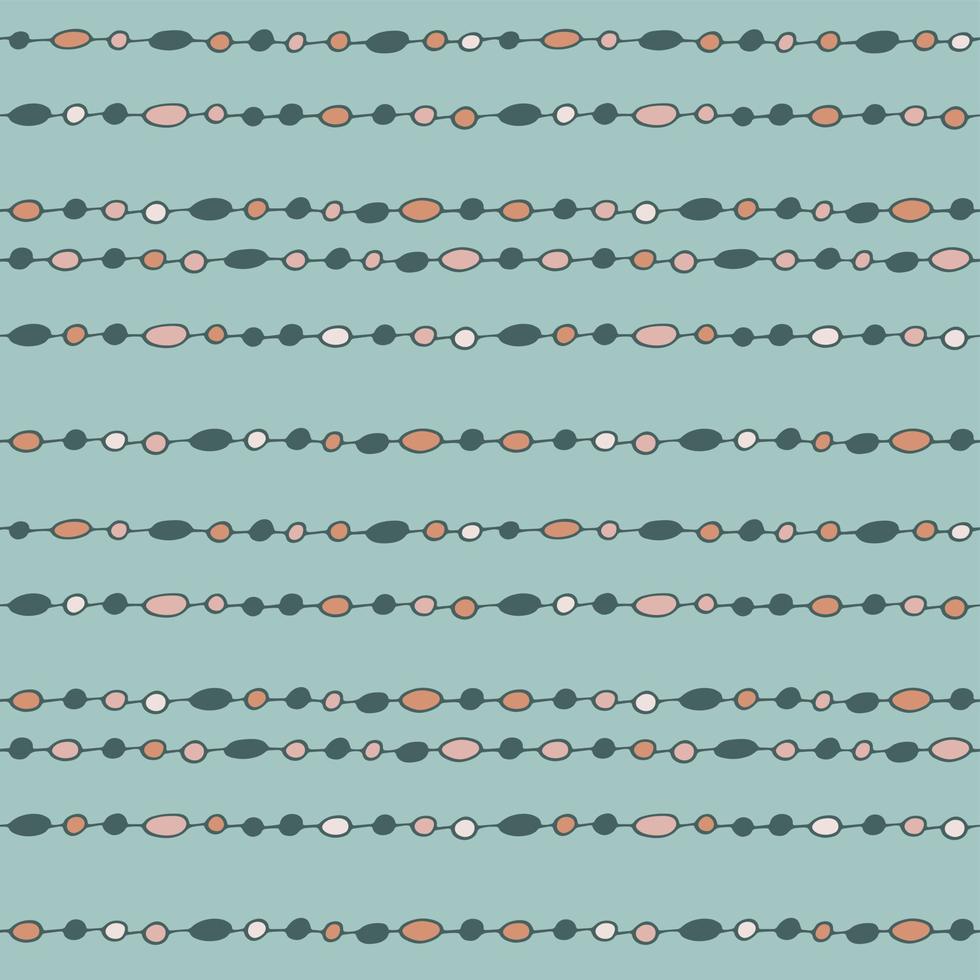 Vector seamless pattern of hand drawn beads. Abstract background from decorative elements of doodle lines