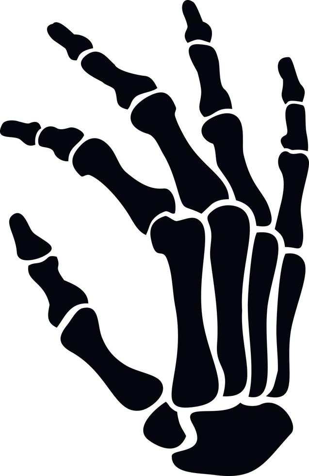 skeleton hand in gesture, grunge vintage design t shirts vector