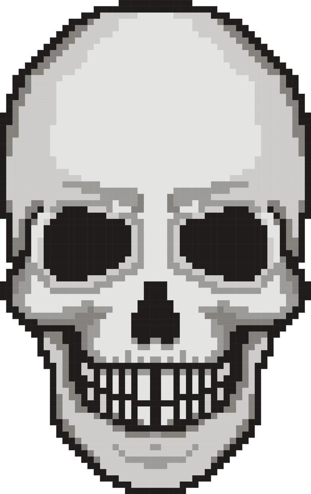 pixel sign with skull, vintage design t shirts vector