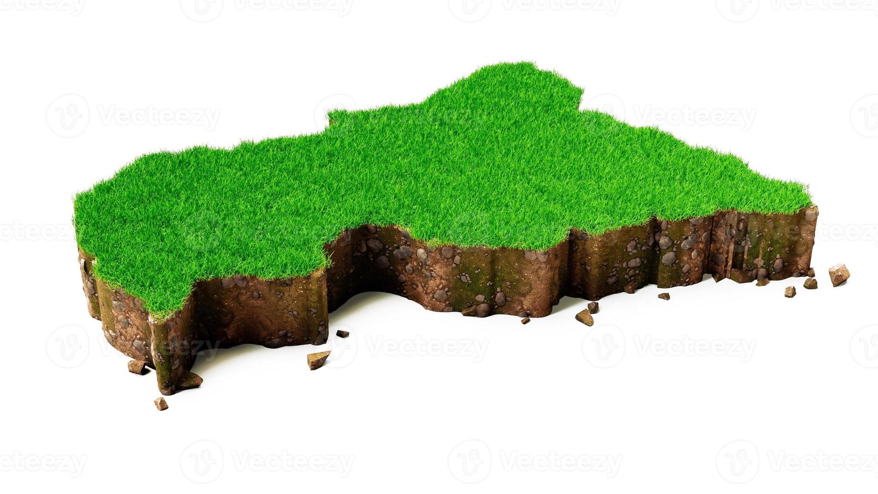 Central African country Grass and ground texture map 3d illustration photo