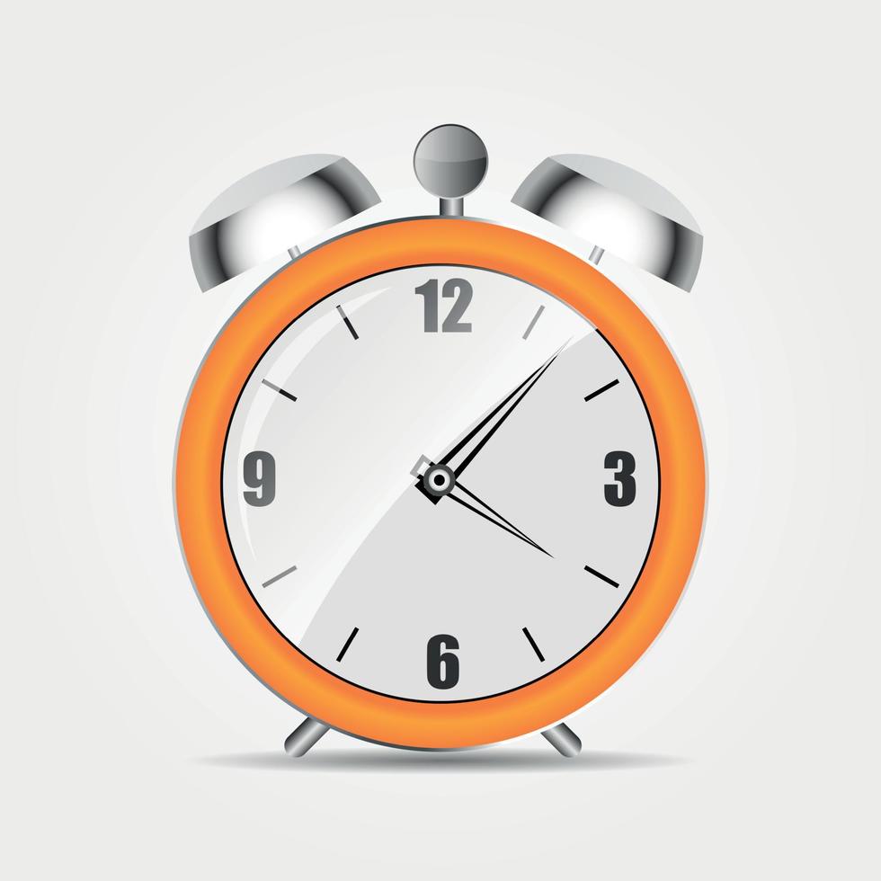 Ilustración de vector de icono de alarma de reloj