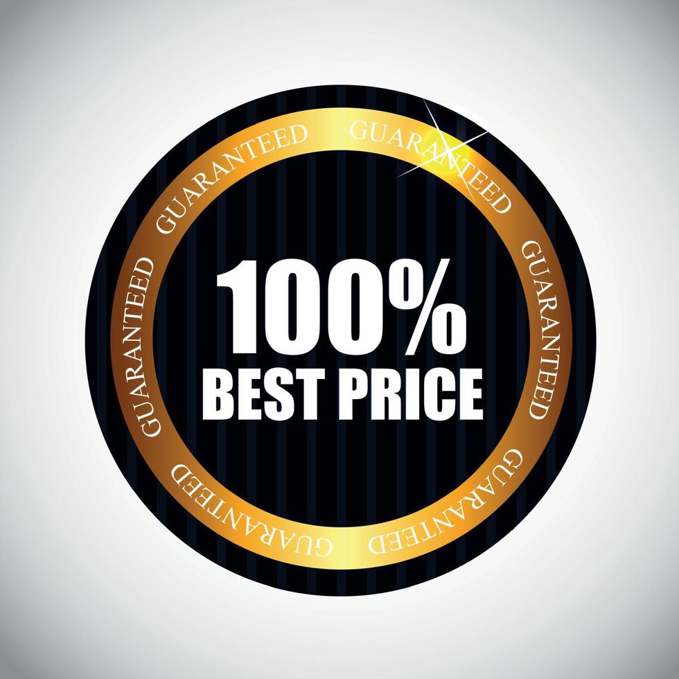 Best Price Golden Label Vector Illustration