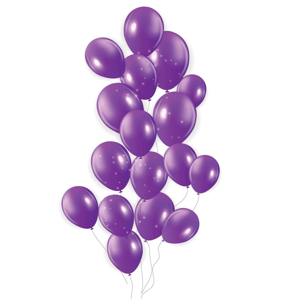 Glossy Balloons Background Vector Illustration