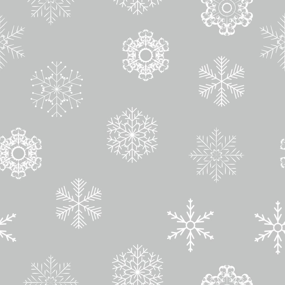 Snowflakes seamless pattern vector illustration