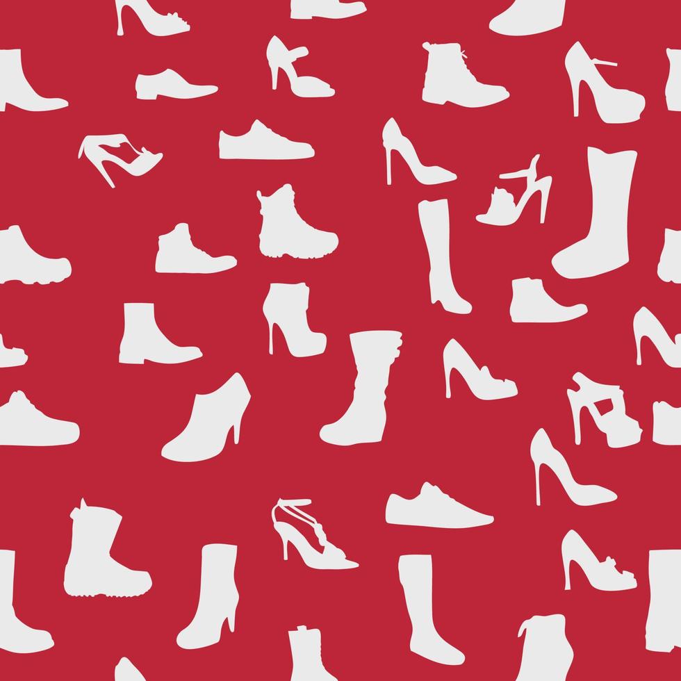 zapatos silueta de patrones sin fisuras. ilustración vectorial eps10. vector