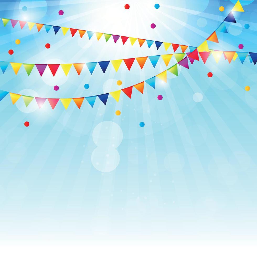 Colored Balloons Background, Vector Illustration.