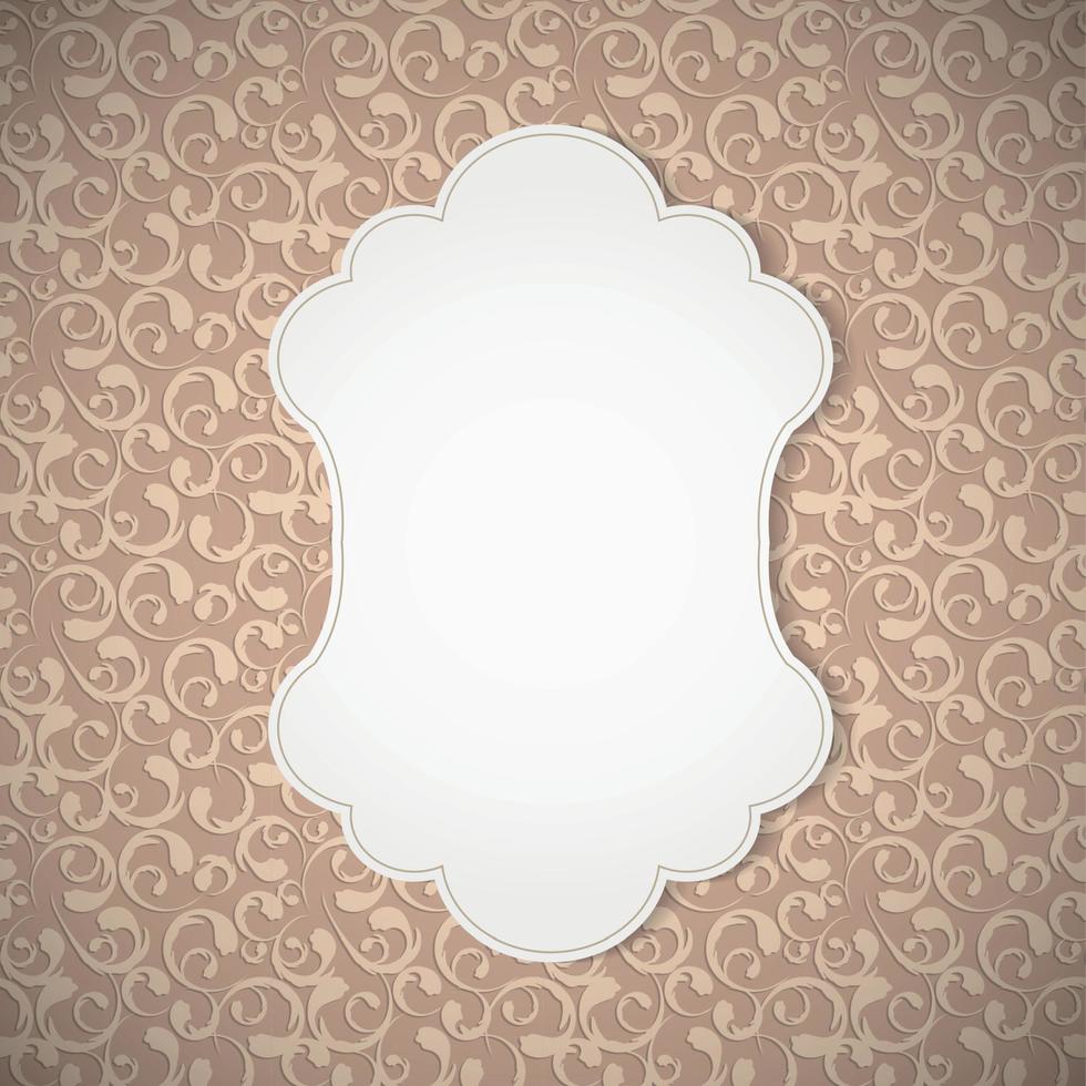 Frame in Vintage Background. Vector Illustration