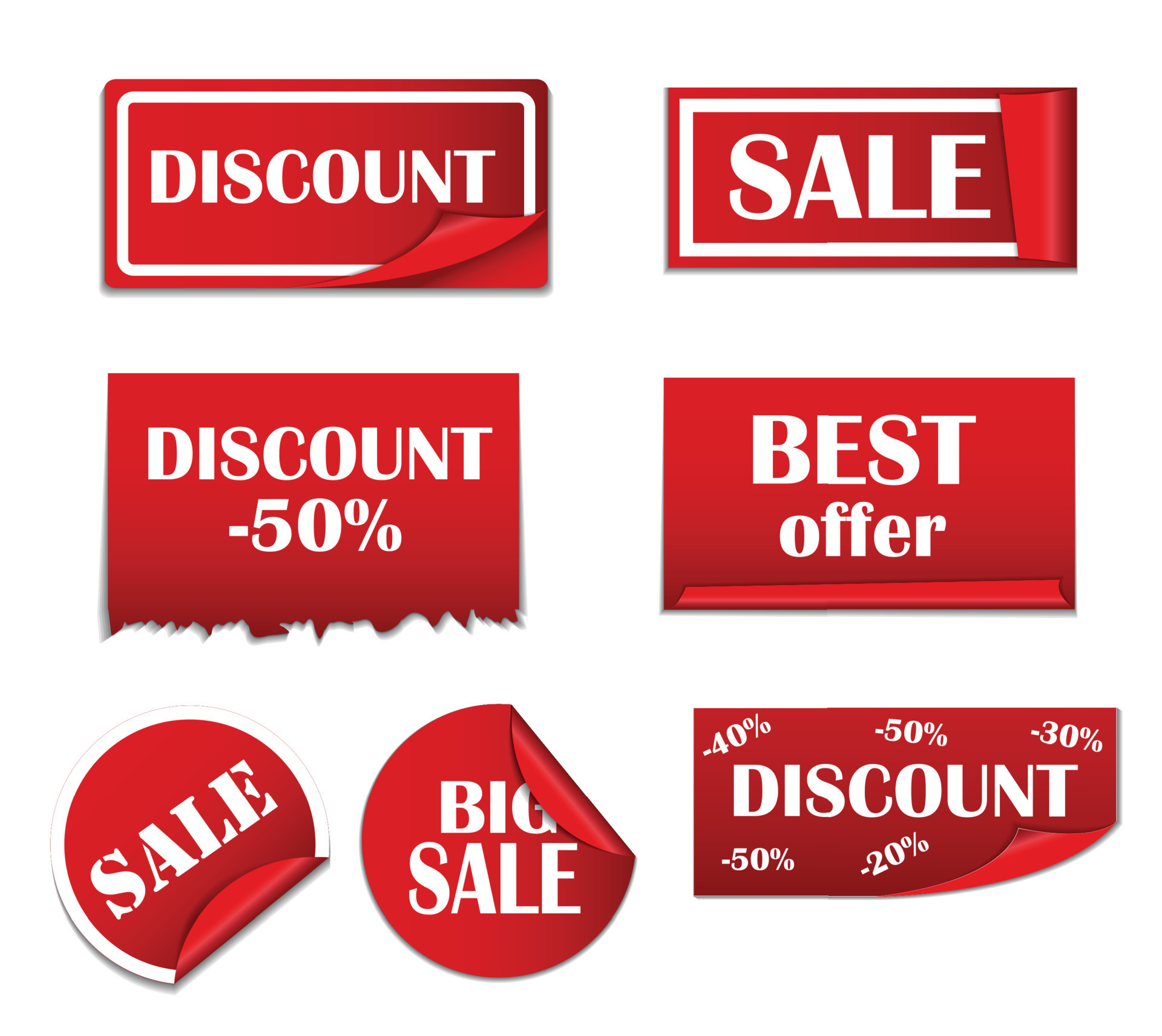 Sale Sticker, Banner Template Set Vector Illustration 8406477 Vector Art at  Vecteezy