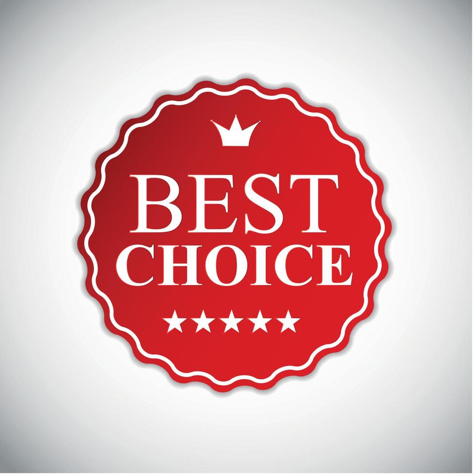 Best Choice Golden Label Vector Illustration EPS10