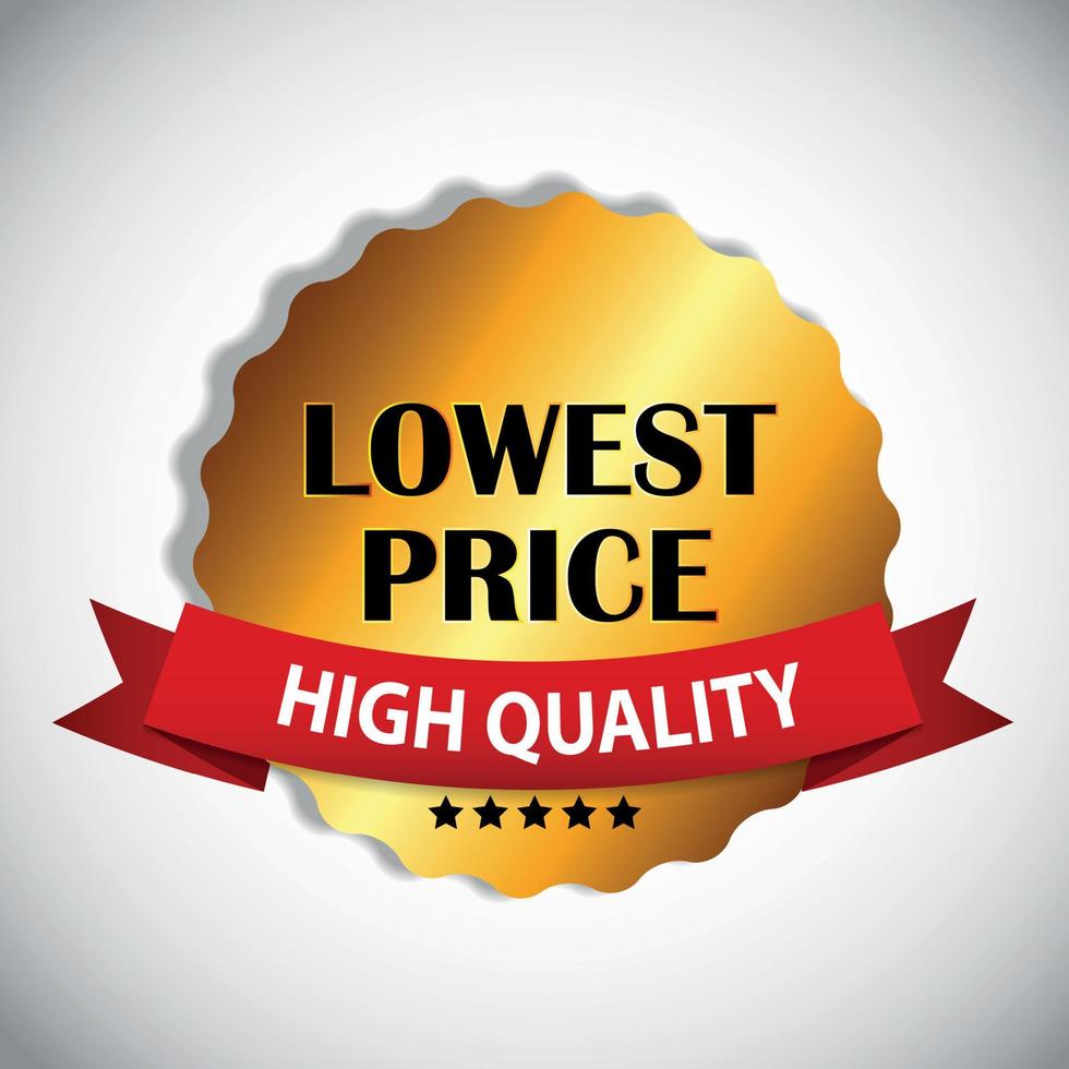 Lowest Price Label Vector Illustration