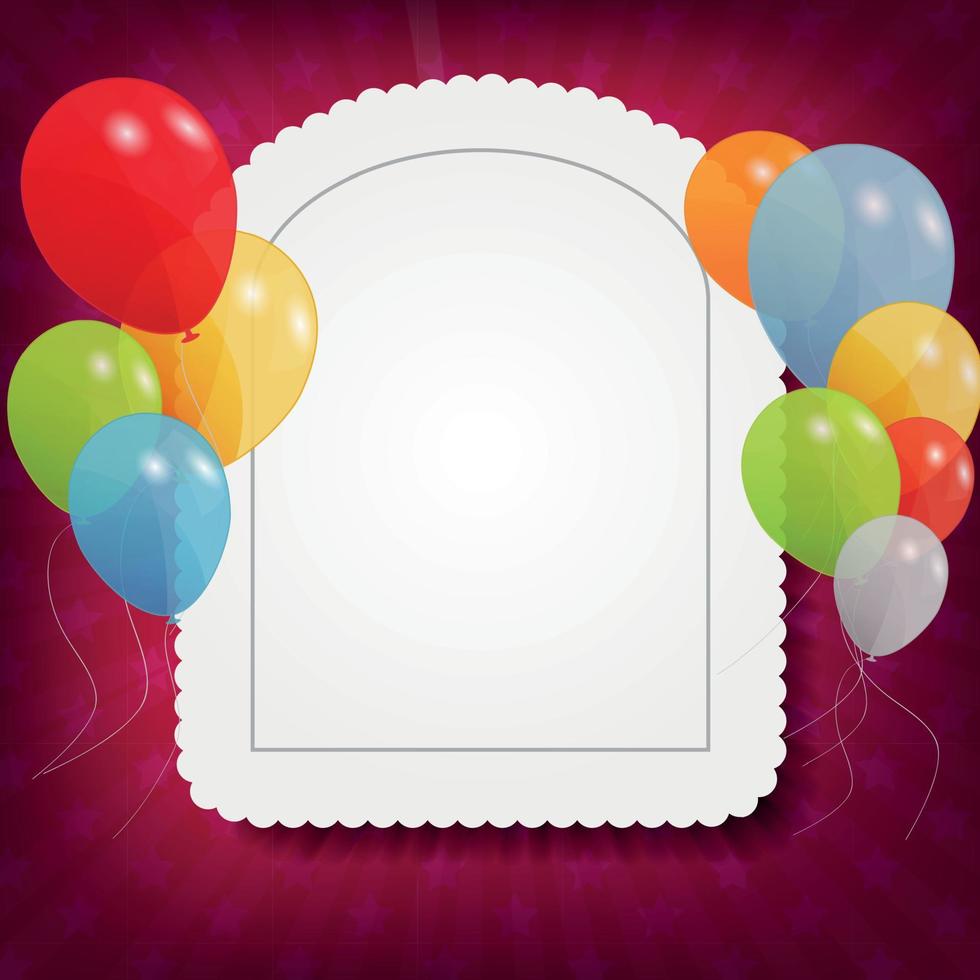 set of colored balloons, vector illustration. EPS 10.