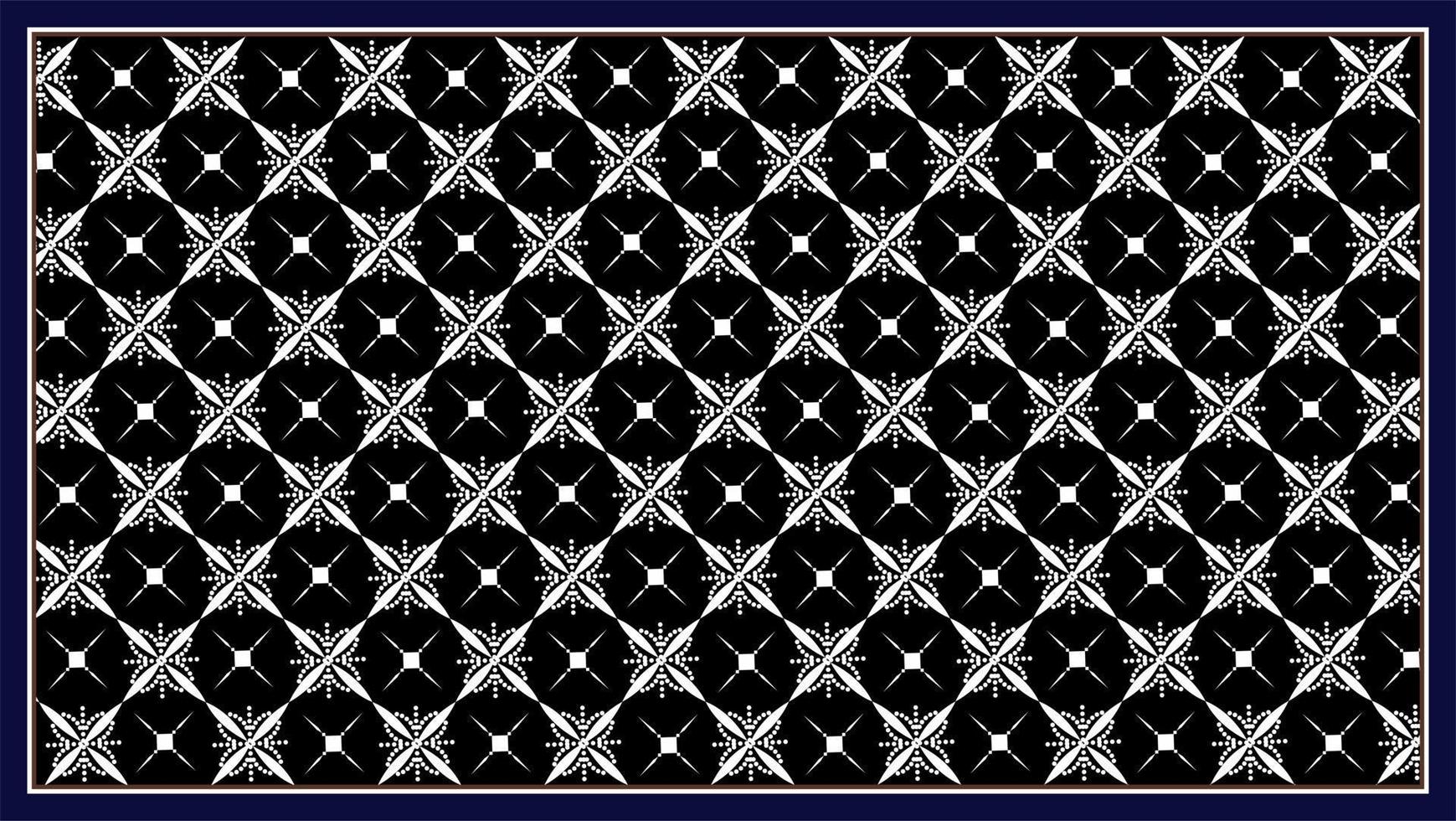 batik seamless pattern black ... vector