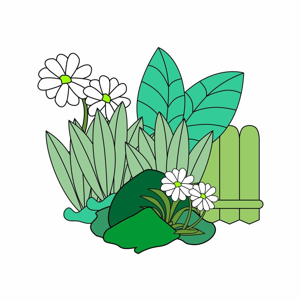 plant material in the garden vector