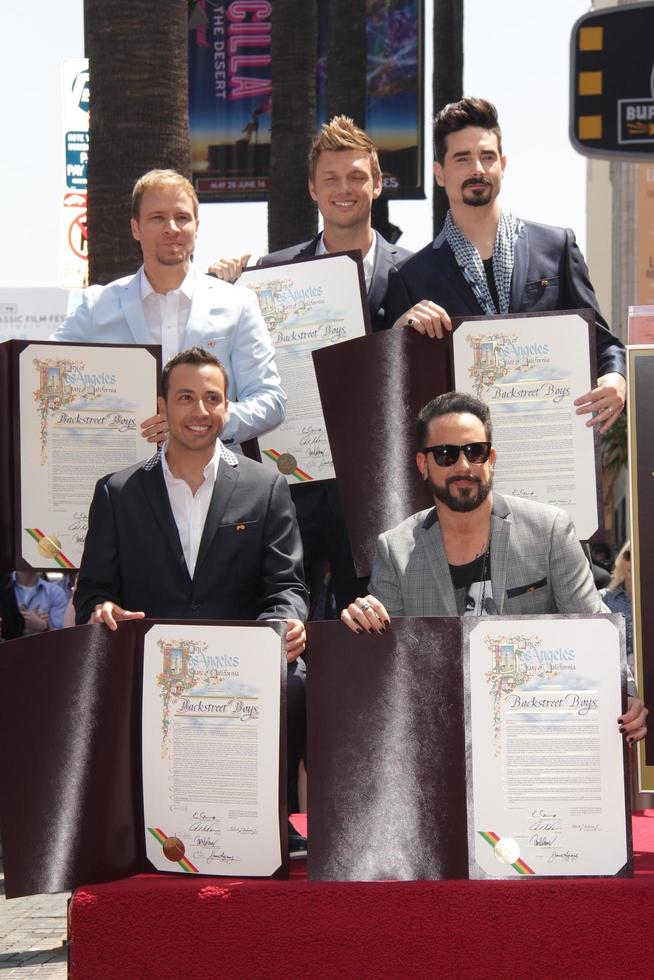 LOS ANGELES, APR 22 - Backstreet Boys at the ceremony for the Backstreet Boys Star on the Walk of Fame at the Hollywood Walk of Fame on April 22, 2013 in Los Angeles, CA photo