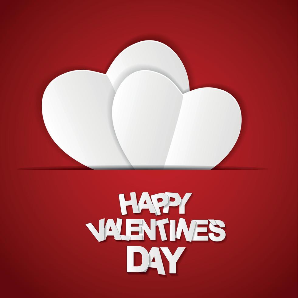 Happy Valentines Day Card. Vector Illustration