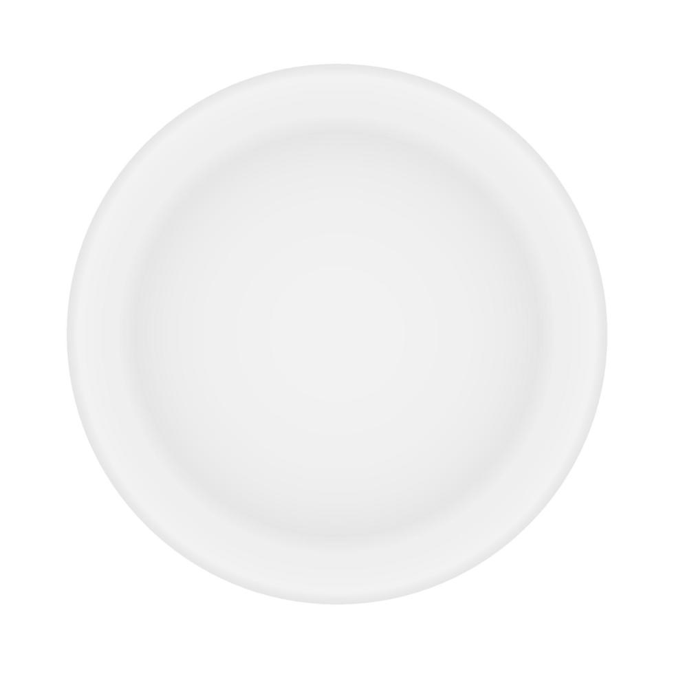 white plate isolated. vector illustration. 8407028 Vector Art at Vecteezy