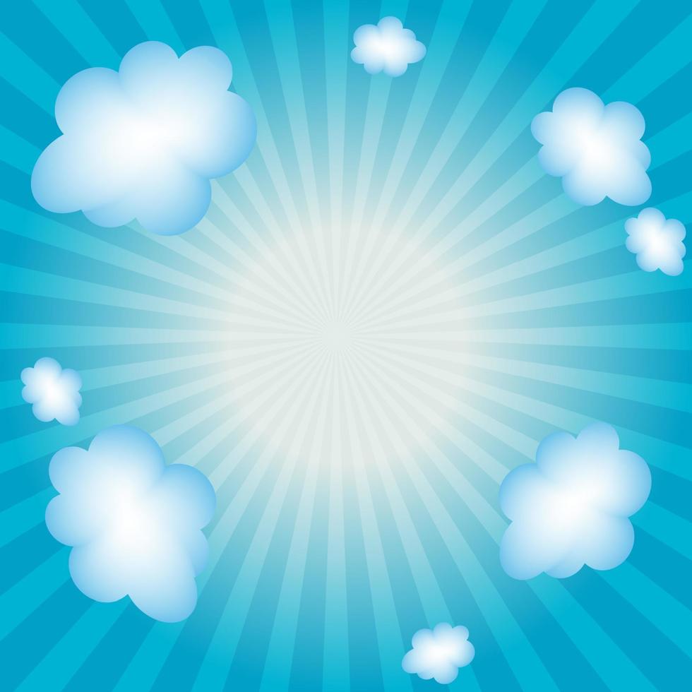 Happy Sun  background vector illustration