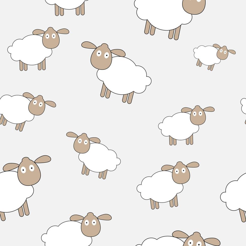 Abstract lamb seamless pattern background vector illustration