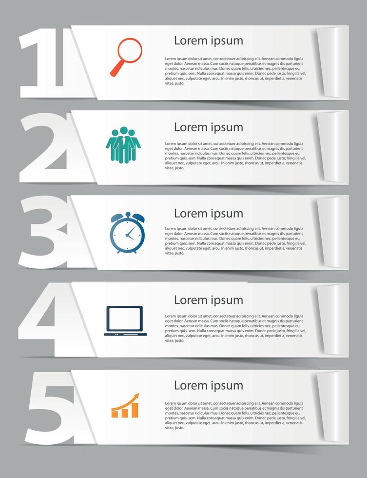 Ilustración de vector de elementos de diseño de infografías