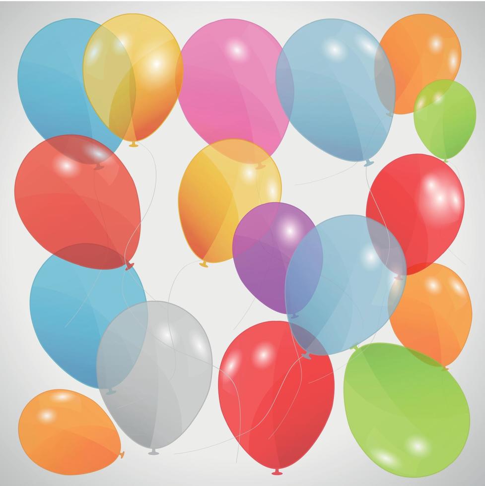 Colored balloons, vector illustration. Eps 10