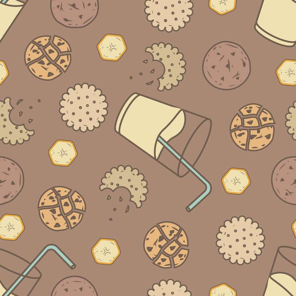 background with cookies vector