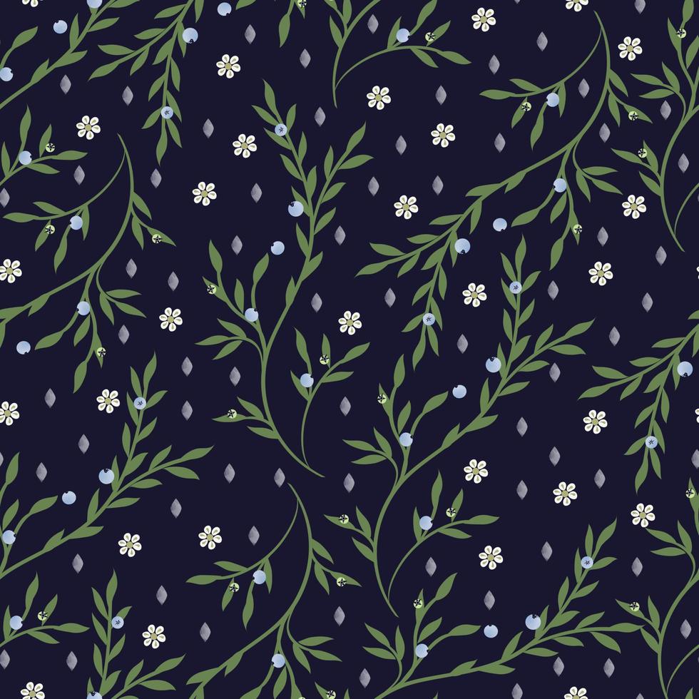 blueberries in the rain vector
