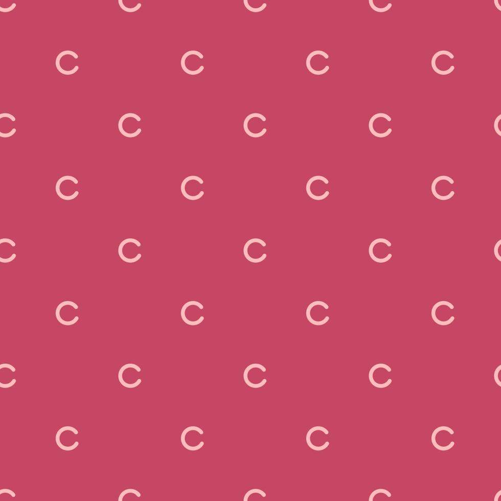 Abstract horizontal pattern or background of small pink circles. vector