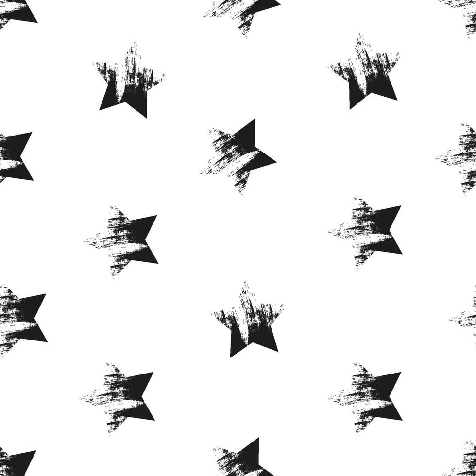 White background with black stars. The effect of erasure. vector