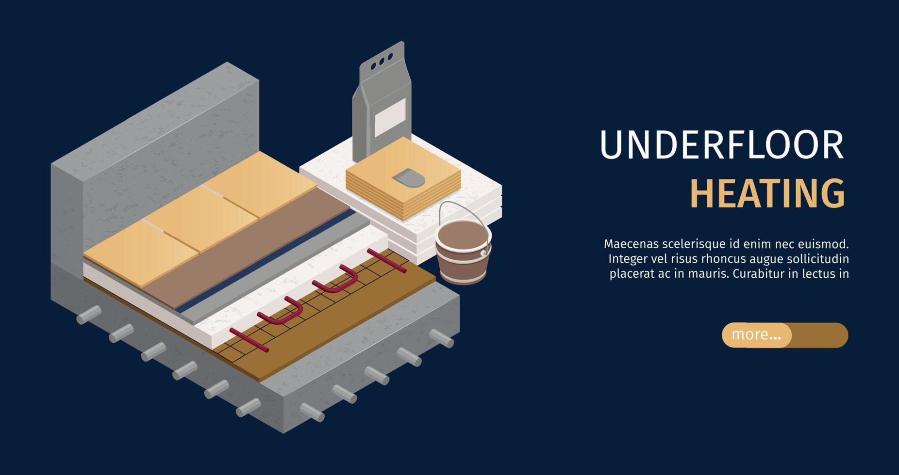 Underfloor Heating Composition vector