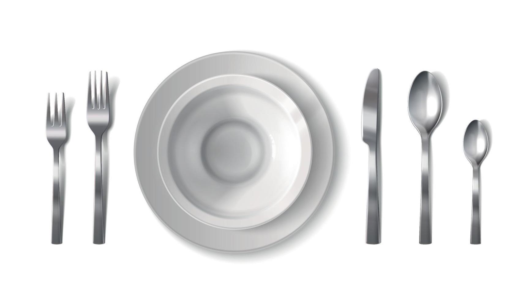 Dishware Realistic Composition vector