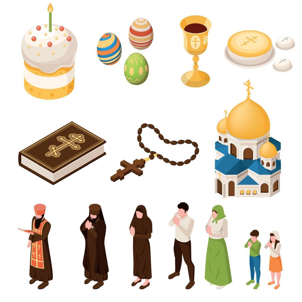 Orthodox Christian Set vector
