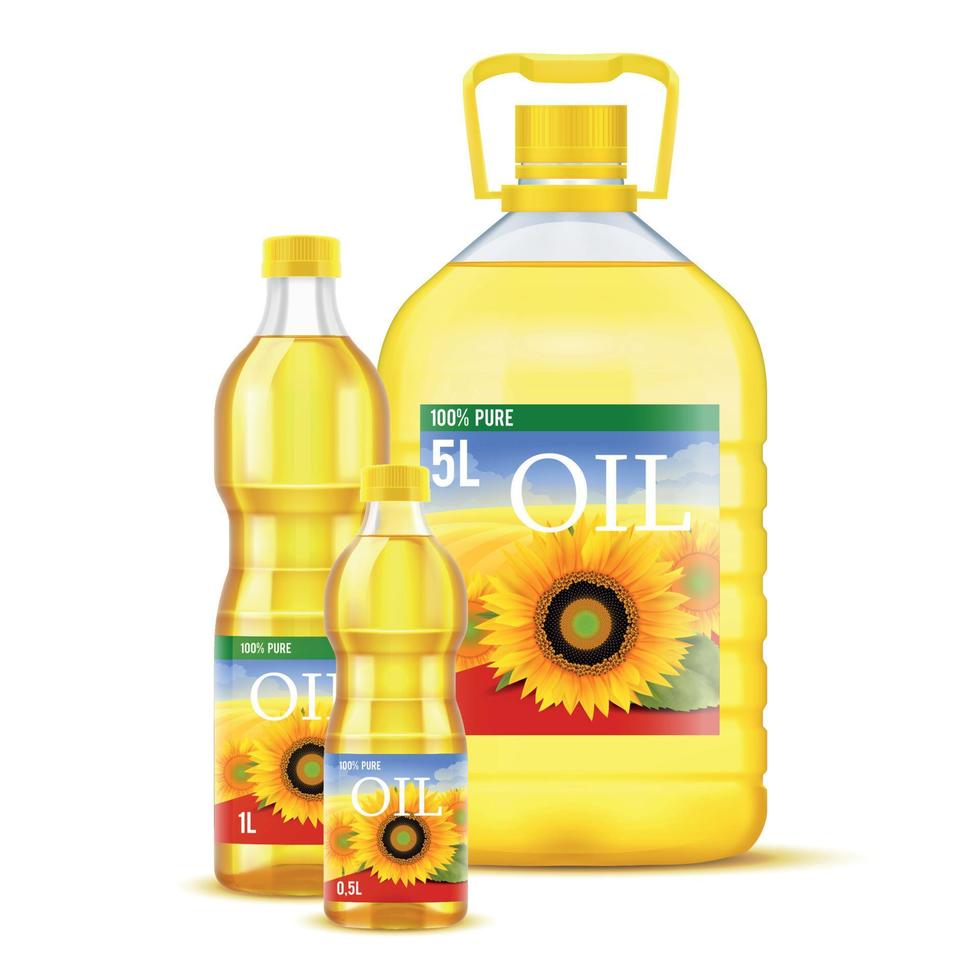 Sunflower Oil Composition vector