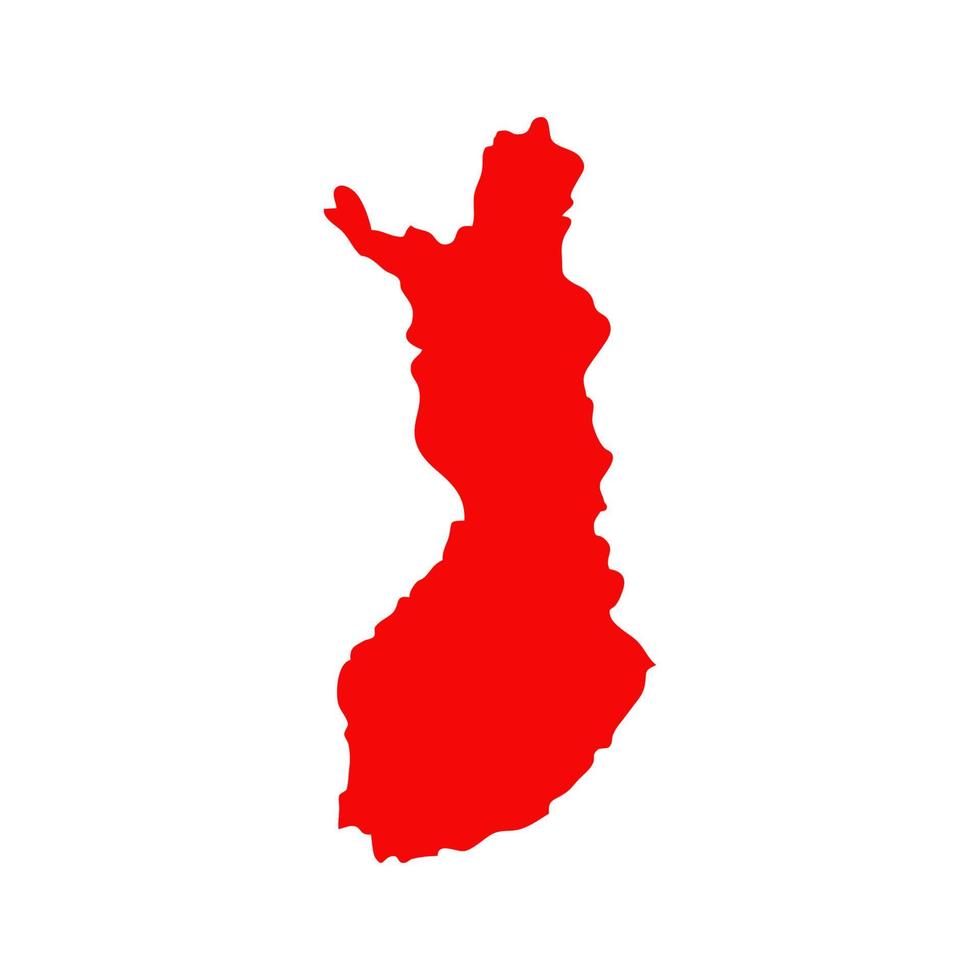 Finlandia mapa sobre fondo blanco. vector