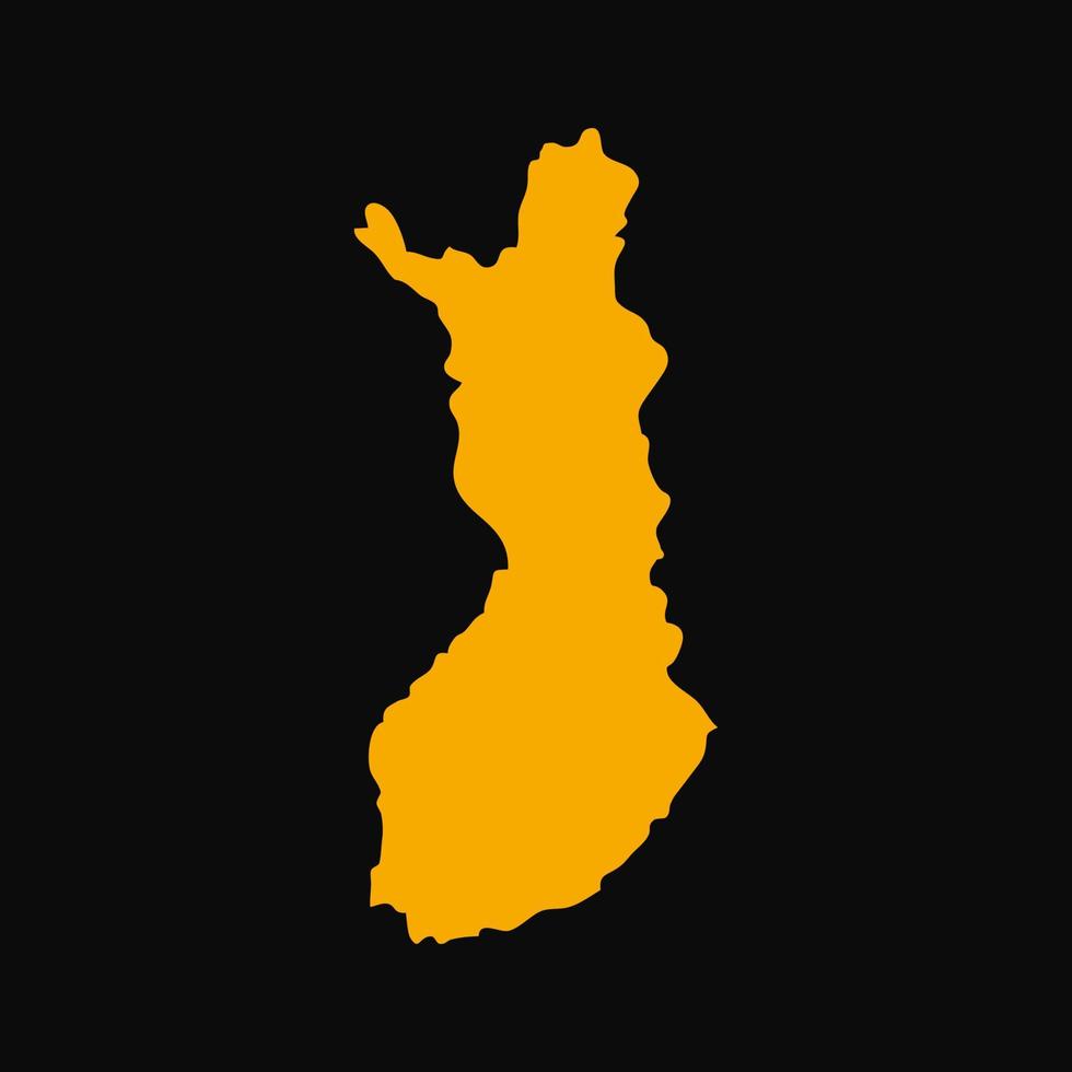 Finlandia mapa sobre fondo blanco. vector