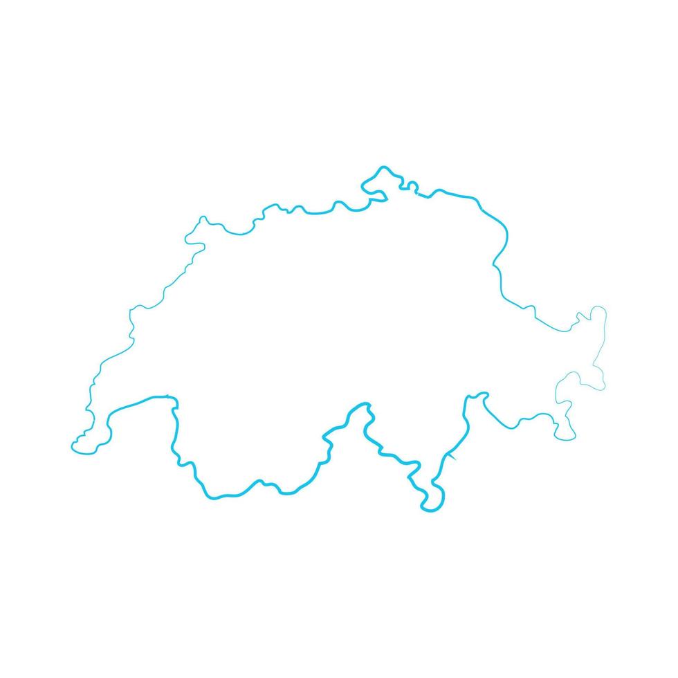 Suiza mapa sobre fondo blanco. vector