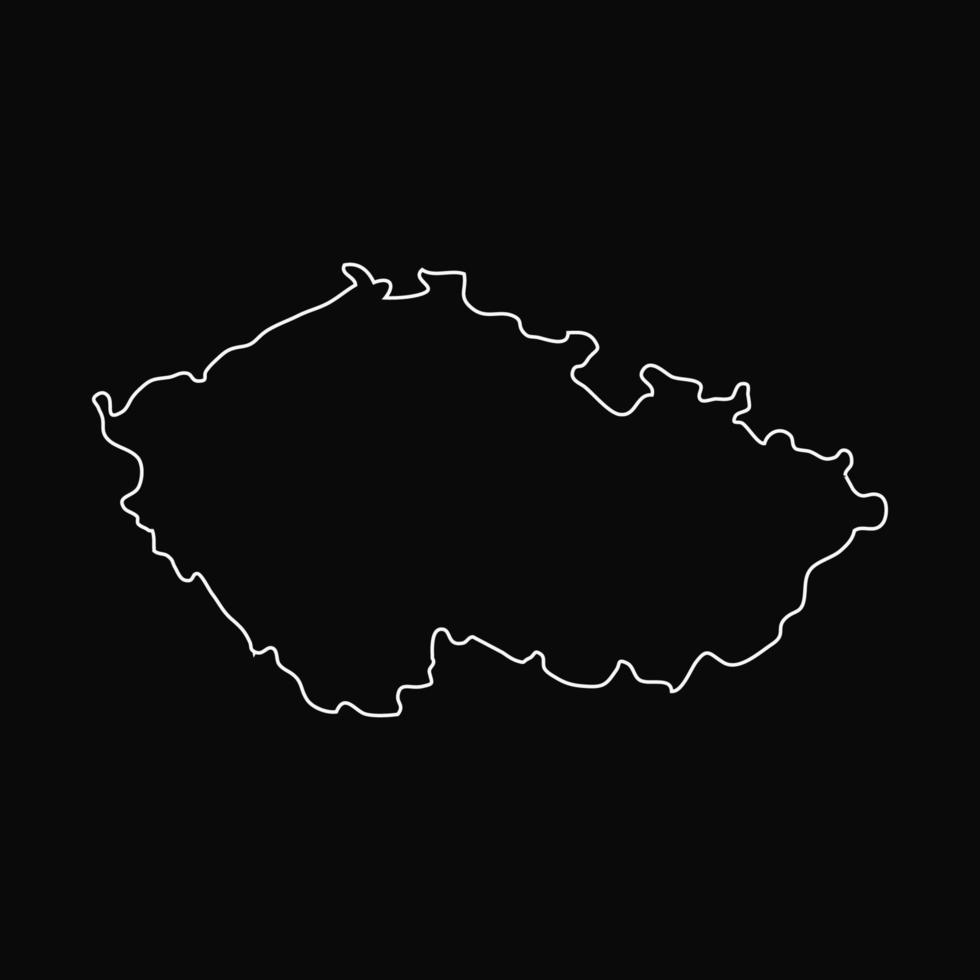 Czech republic map on white background 8408339 Vector Art at Vecteezy