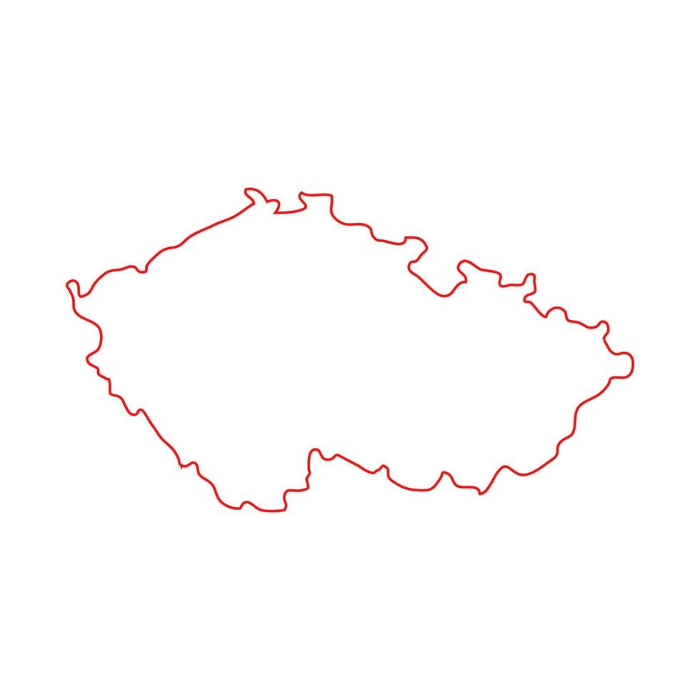 Czech republic map on white background vector